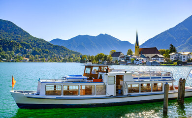 old town of Rottach-Egern at the Tegernsee lake