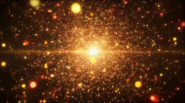 Explosion of light particles symbolizing AI breakthrough moment