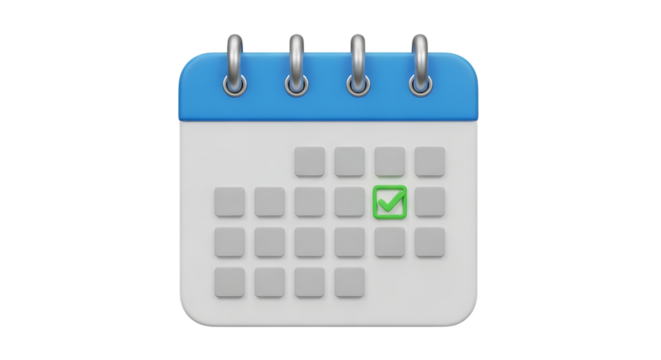 A digital calendar icon displaying the number sixty two highlighted in green isolated on white background