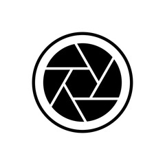 Camera lens icon vector flat symbol template