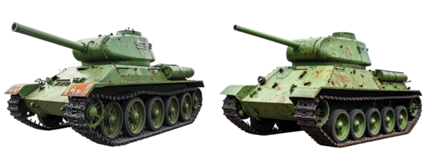 Vintage World War II Tank, Weathered Metal Texture