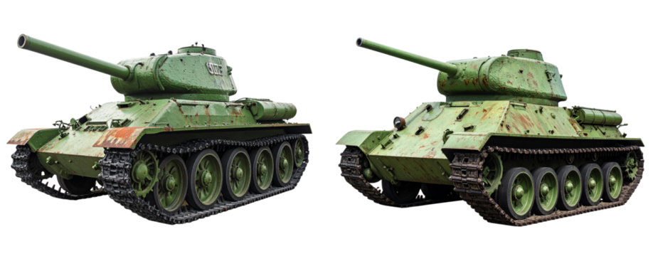 Vintage World War II Tank, Weathered Metal Texture