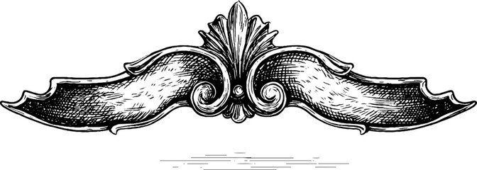 Elegant symmetrical flourish dividers for typography and packaging design