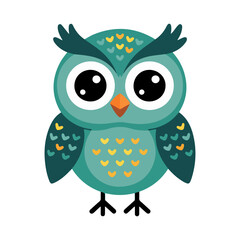 cute owl cartoon vector illustration