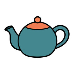 teapot icon flat tea symbol