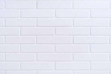 Obraz premium Clean White Brick Wall Texture Background for Interior Design and Architectural Visualization Projects