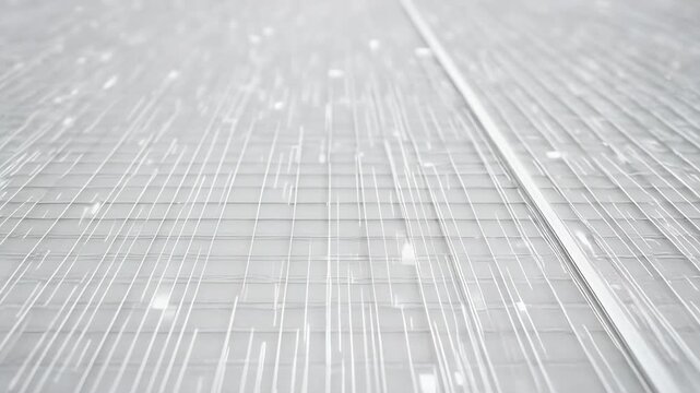 Bright, minimalist abstract background with glowing white vertical lines over a soft grey grid texture