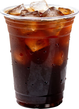 Iced Americano Coffee in a Clear Takeout Cup