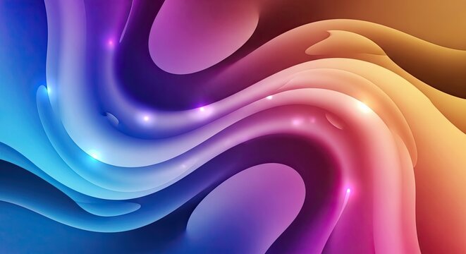 Colorful Liquid Swirl Abstract Background with 3D Flowing Waves and Glowing Gradient