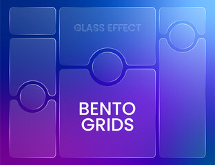 Vibrant Glassmorphism Bento Grid - Contemporary Visual Design System