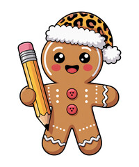 Christmas Gingerbread Teacher Png