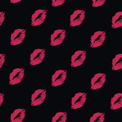 red lips love and valentine kiss seamless pattern red lip vector background. Kiss prints seamless background, Valentine pattern design. Lip pattern design. Hot sexy lips