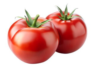  tomatoes isolated on transparent cutout background