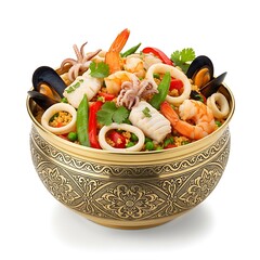 salad with shrimp and vegetables