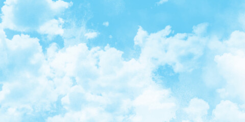 Blue sky in grunge style. A cloud that is in the sky with the bottom right corner. Vector illustration. blue sky and clouds .