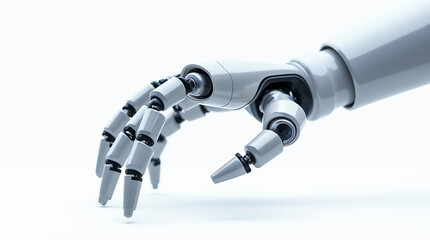 Robotic hand demonstrating advanced grip technology in a clean, modern setting