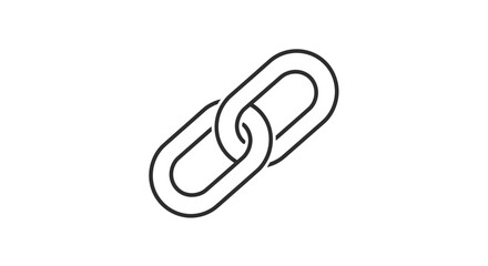 A simple illustration of two interconnected chain links, symbolizing connection and unity.