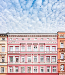 Fototapeta premium Facade of old residential building in Szczecin, Poland.