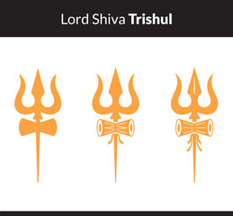 vector illustration of a trishul