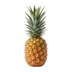 Whole Pineapple Fruit - Tropical & Sweet Produce on white background
