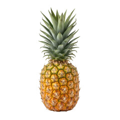 Fototapeta premium Fresh Whole Pineapple - Tropical Ripe Fruit on white background