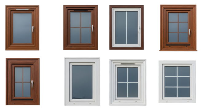 Explore different styles of replacement windows and frames now on transparent background