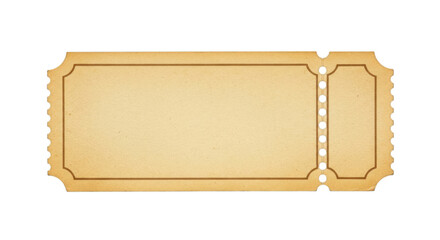 Vintage admission ticket template vector graphic illustration on transparent background