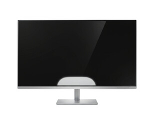 Smart Monitor Front View with Reflection &mdash; Technology and Productivity Theme.