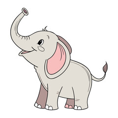 Adorable Baby Elephant Blowing Colorful Bubbles From Its Trunk Playfully