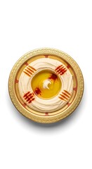 golden plate on a plate