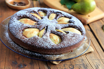 leckerer Birnen-Schokokuchen