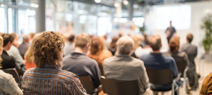 Businessperson Giving a Motivational Speech on Leadership