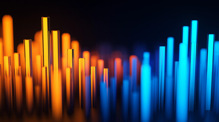 Obraz premium prototype. Virtual reality concept with abstract data patterns and glowing symbols. product launch decks, UI/UX mockups, designed for data visualization dashboards and holographic UIs.