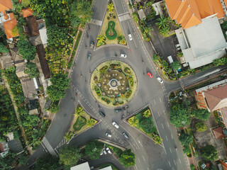 drone photo of the highway