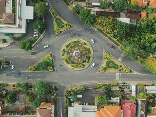 drone photo of the highway