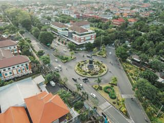 drone photo of the highway