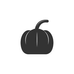 vector illustration of a pumpkin and Halloween pumpkin on white background