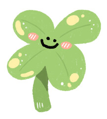 Smiling Lucky Shamrock Doodle for St. Patrick's Day