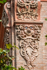 Baroque ornamentation in Seville's Magdalena church façade