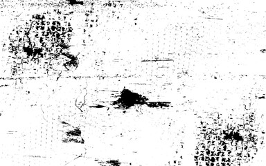 Vector grainy grunge texture. White background with black dots grungy vintage effect. Old concrete wall