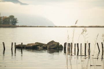 Rock in the Swiss lake