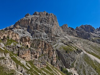 mountain landscape with blue sky