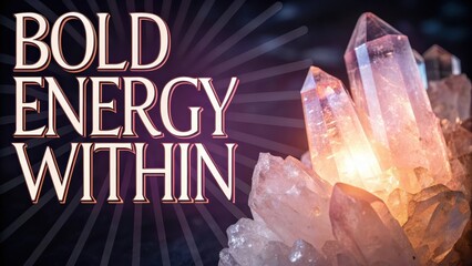 Vibrant Crystals Emitting Light and Energy in a Dark Background