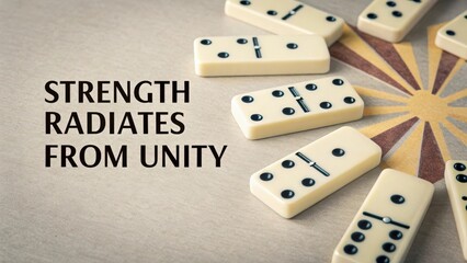 Unity and Strength Represented Through Classic Domino Arrangement