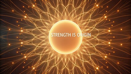 Vibrant Energy Burst with Inspirational Quote in Ethereal Design