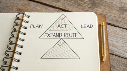 Visual Representation of Strategic Planning and Leadership Concepts