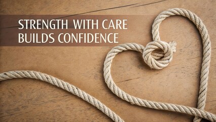 Obraz premium Strength with Care: The Knot of Confidence and Support in Life