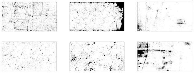 Grunge texture effect set. Distressed overlay rough textured.. 