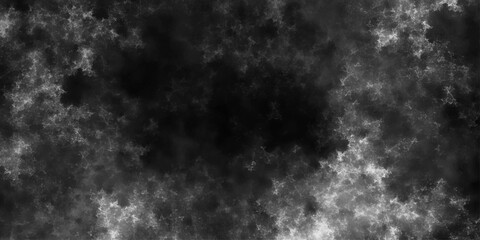 Obraz premium Abstract black and white grunge texture background. Dark cloudy smoke or fog pattern. Dramatic horror vector illustration for overlay or wallpaper.