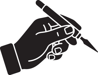 Artisan hand with craft tool icon